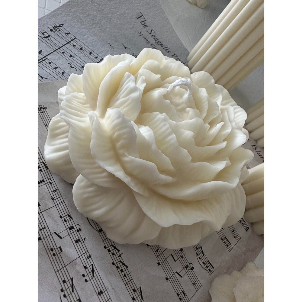 Custom Scents & Colors - 1LB HUGE Peony Candle - Flower Candle - Shaped Candle -
